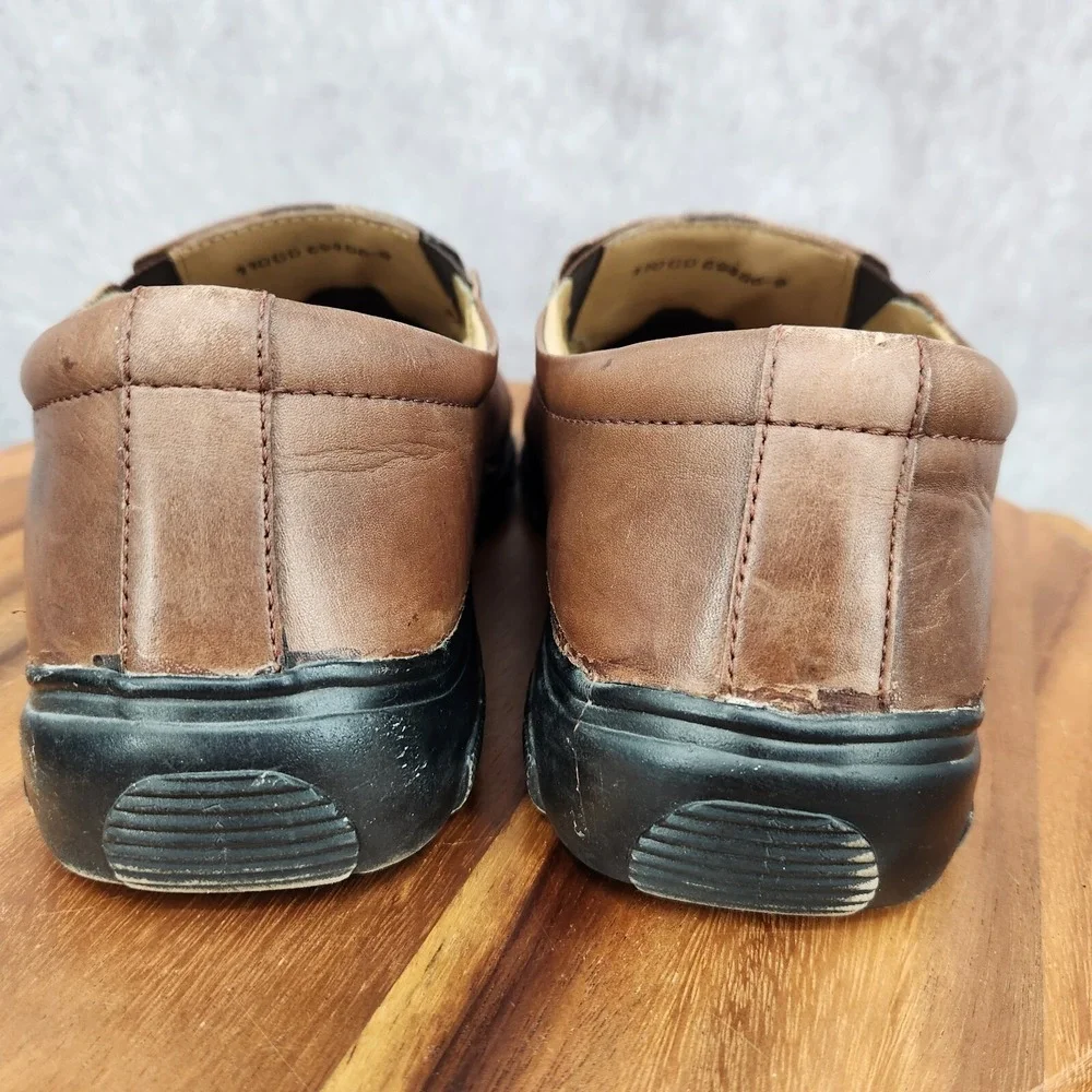 Hush Puppies Loafers‎ Mens 9 Brown Leather Low Top Slip On Casual Shoes
